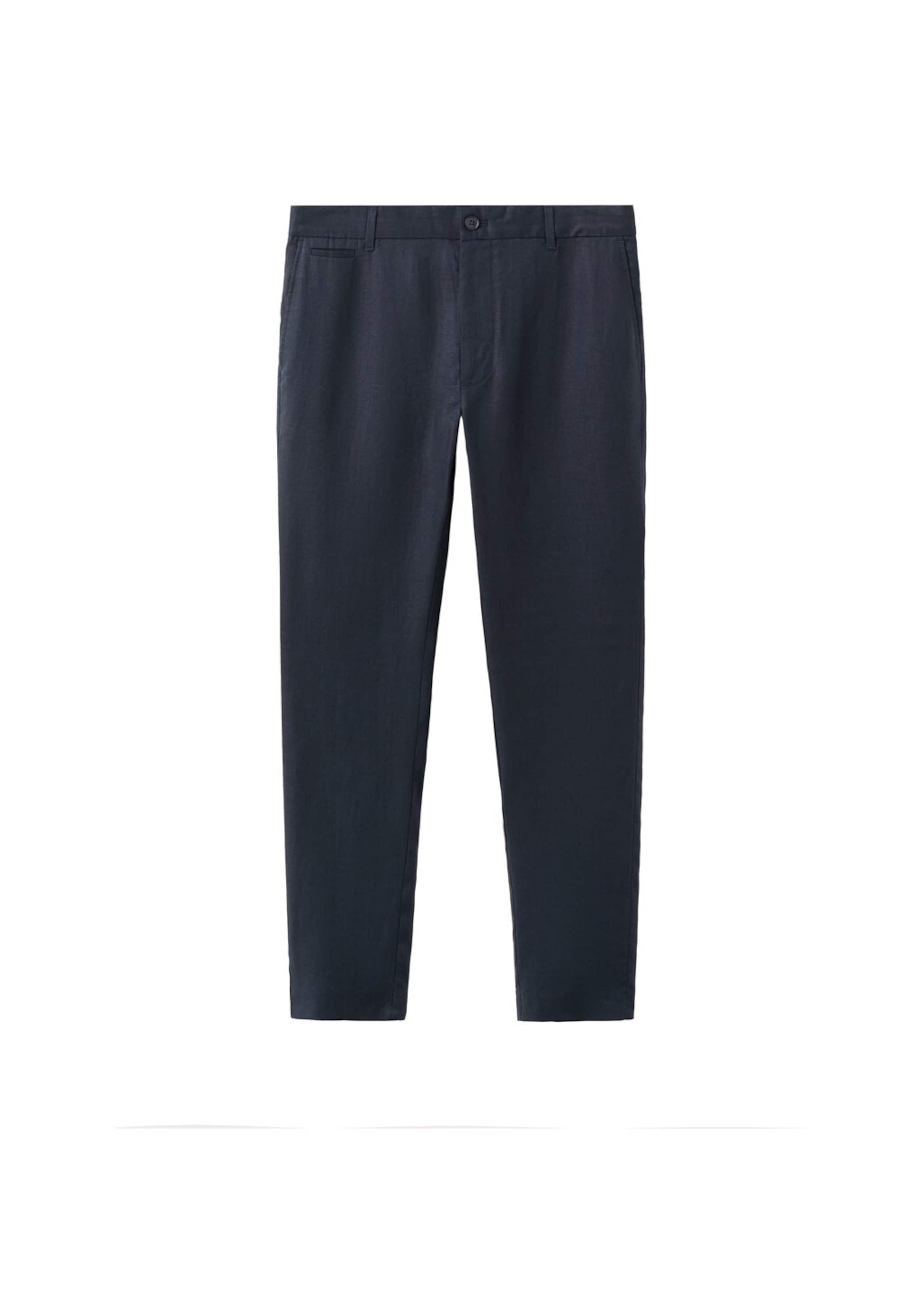 MANGO MAN Chino Pants 'Oyster' in Blue: front