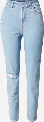 Tapered Jeans 'Leah' de la PIECES pe albastru: față