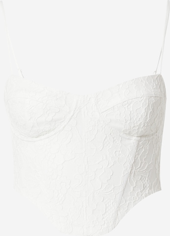 Bardot - Top 'LUMINARY' em branco: frente