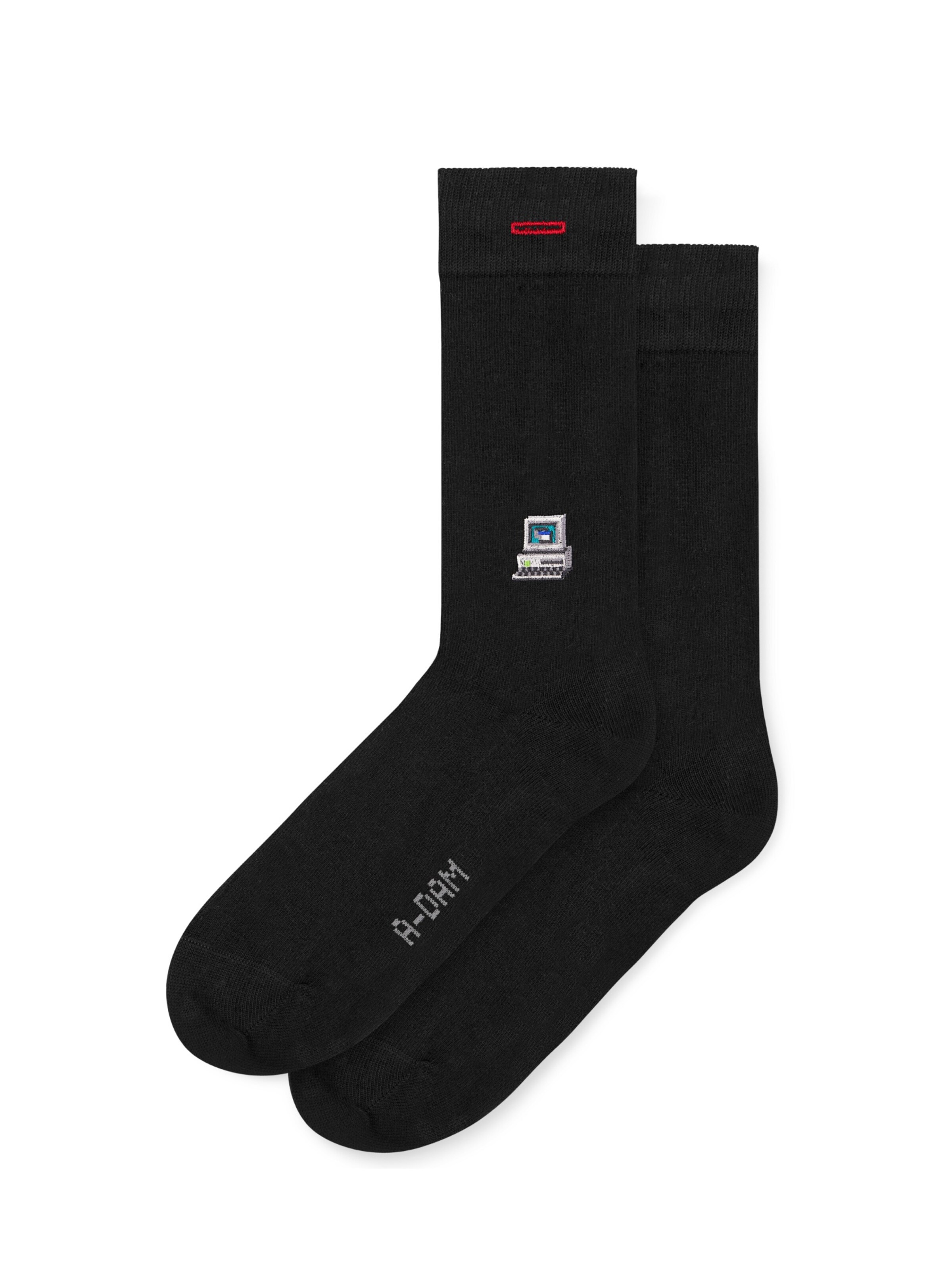 A-dam Socks 'COMPUTER' in Black: front