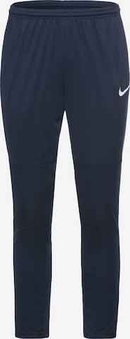NIKE Slim fit Workout Pants 'Park 20' in Blue: front