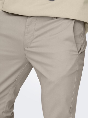 Only & Sons - Regular Calças chino 'Mark' em cinzento