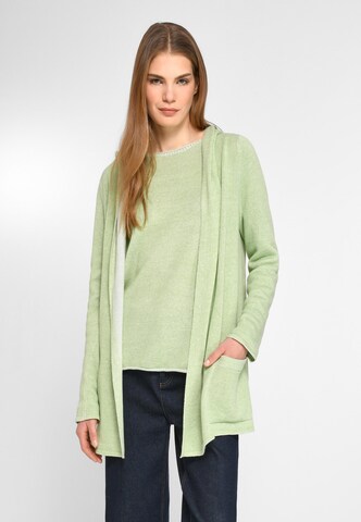 Peter Hahn Knit Cardigan in Green: front