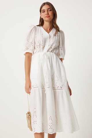 Happiness İstanbul Obleka | bela barva: sprednja stran