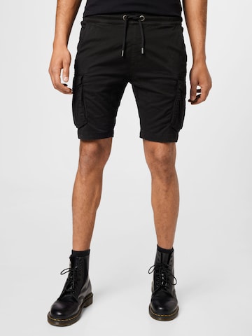 ALPHA INDUSTRIES Regular Cargobroek in Zwart: voorkant