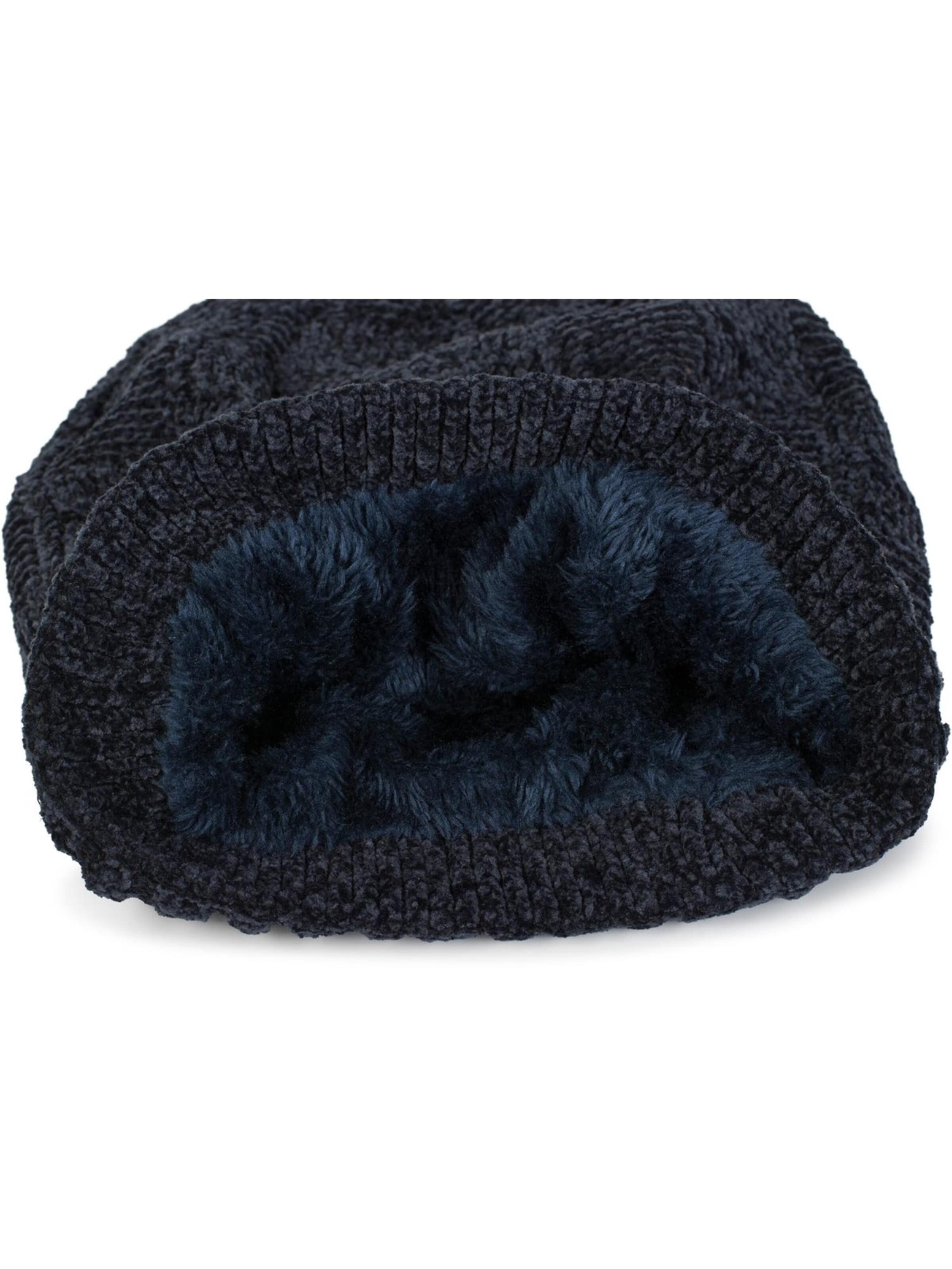 styleBREAKER Mütze 'Chenille Beanie Mütze mit Flecht Muster'‌ in Blau
