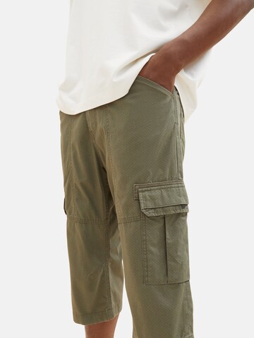 Regular Pantalon cargo TOM TAILOR en vert