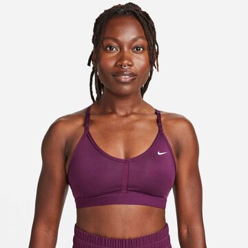 Reggiseno sportivo di NIKE in lilla: frontale