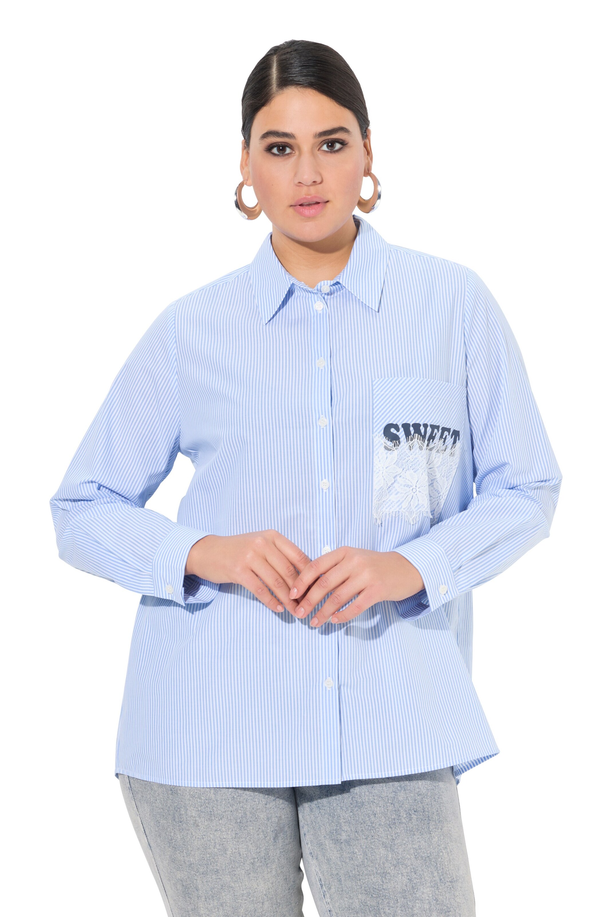 Ulla Popken Bluse in Grau: Vorderseite