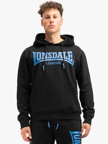 LONSDALE - Sudadera 'Chatsworth' en negro: frente