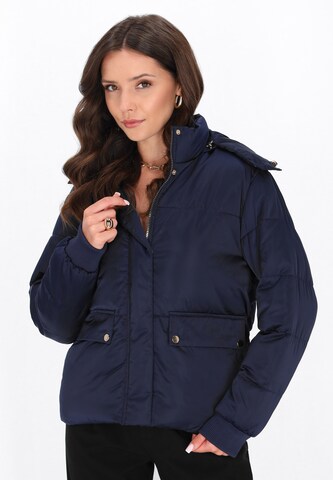 faina Winterjas in Blauw: voorkant