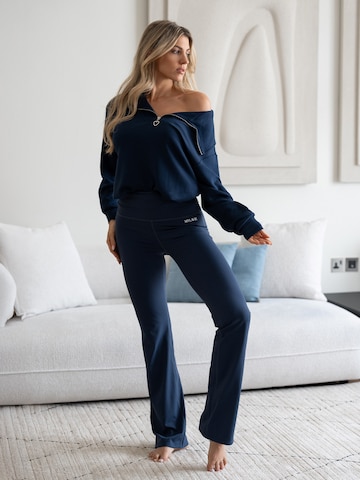 MYLAVIE by Sarah Harrison Bootcut Sporthose in Blau