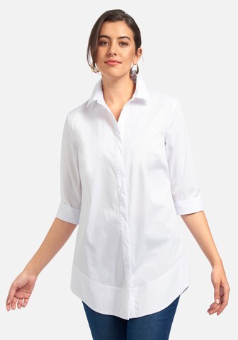 Emilia Lay Blouse in Wit: voorkant