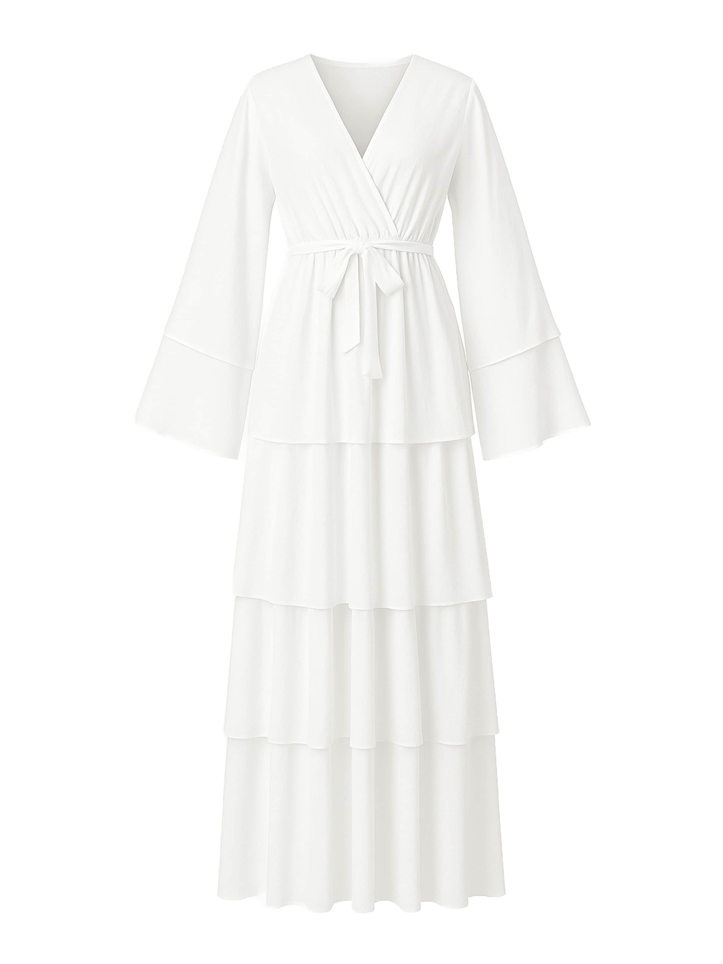 Robe Elara en blanc : devant
