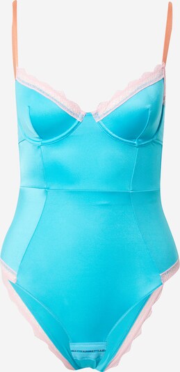 Dora Larsen Body 'SIENNA' en bleu clair / orange / rose pastel, Vue avec produit