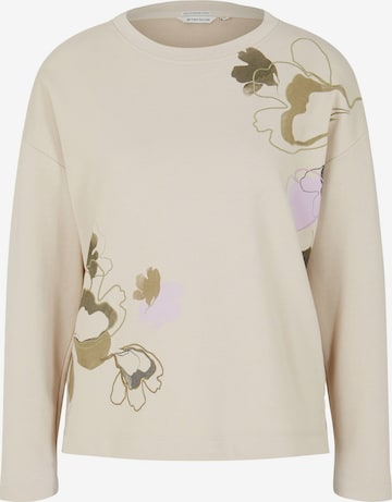 TOM TAILOR Sweatshirt in Beige: front