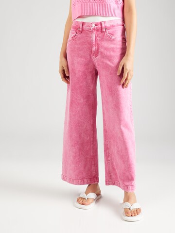 GAP Wide leg Jeans in Roze: voorkant