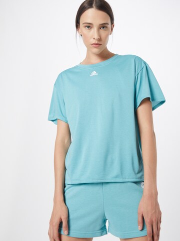 T-shirt fonctionnel ADIDAS SPORTSWEAR en bleu : devant