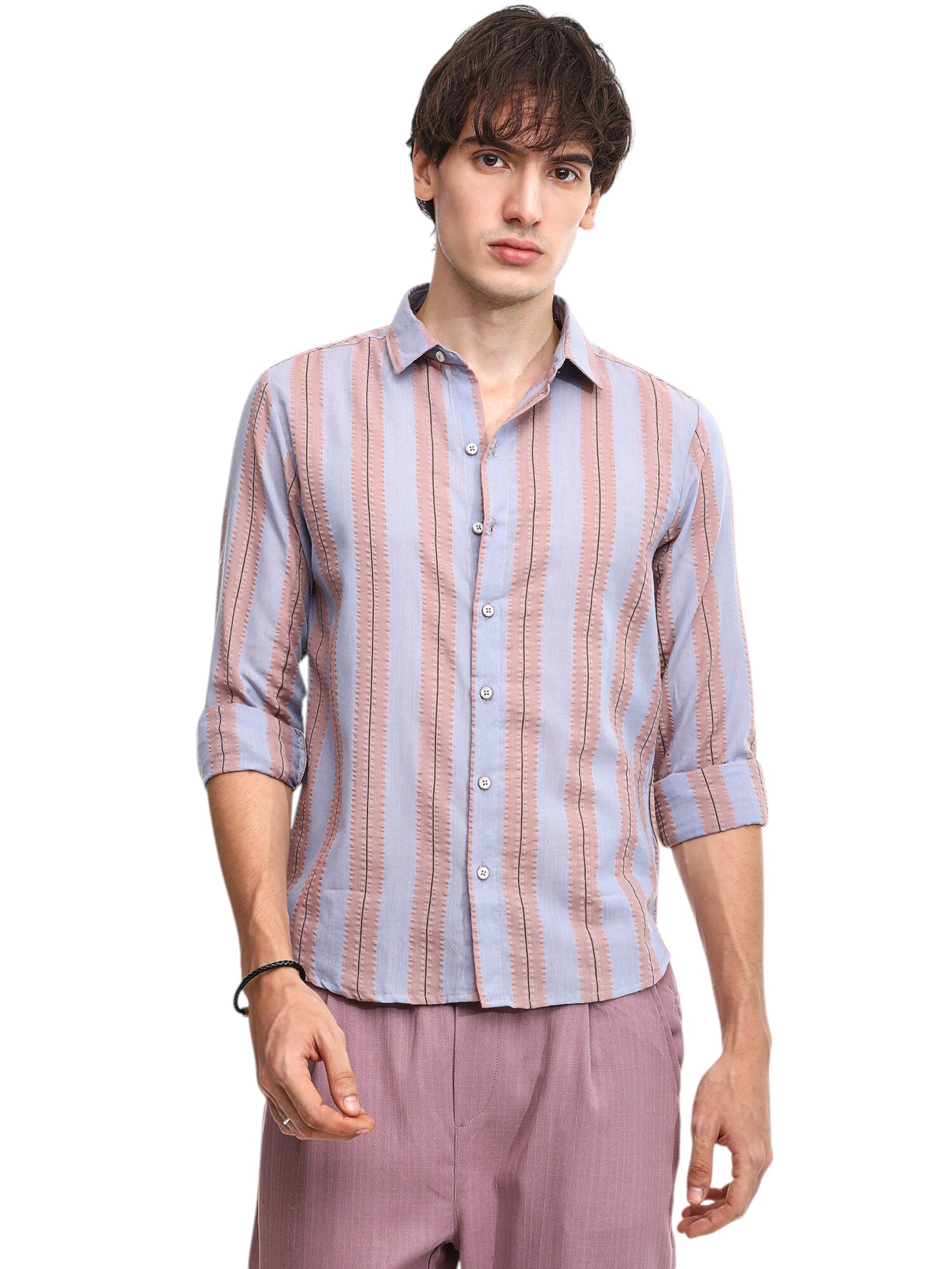Campus Sutra Regular fit Button Up Shirt 'Tiphanie' in Blue: front