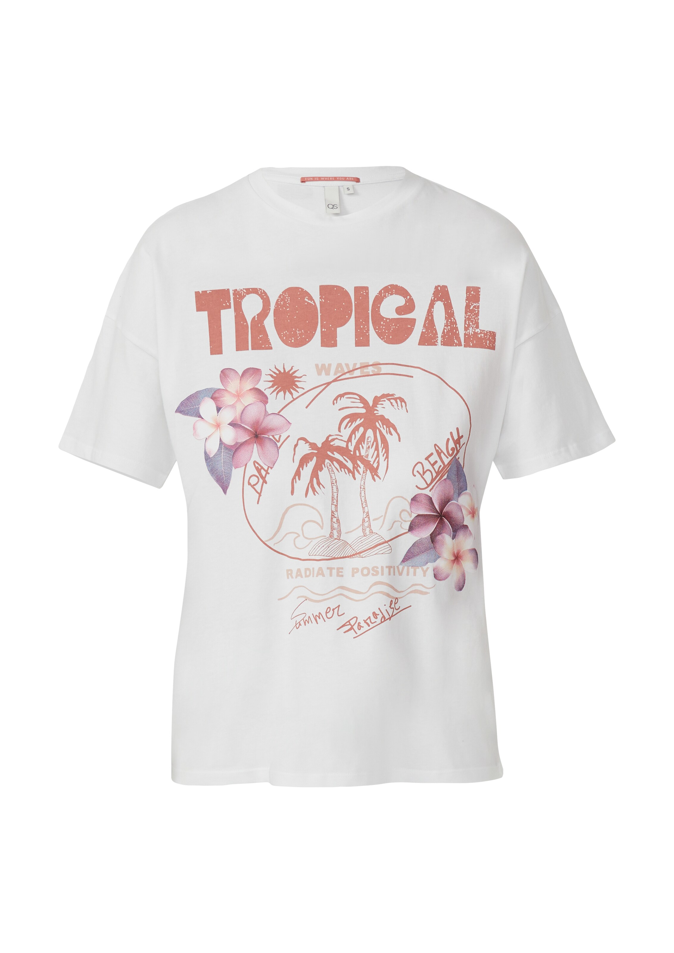 QS Shirt in Wit: voorkant