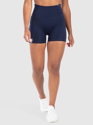 Smilodox Skinny Sportbroek 'Temmy' in Blauw: voorkant