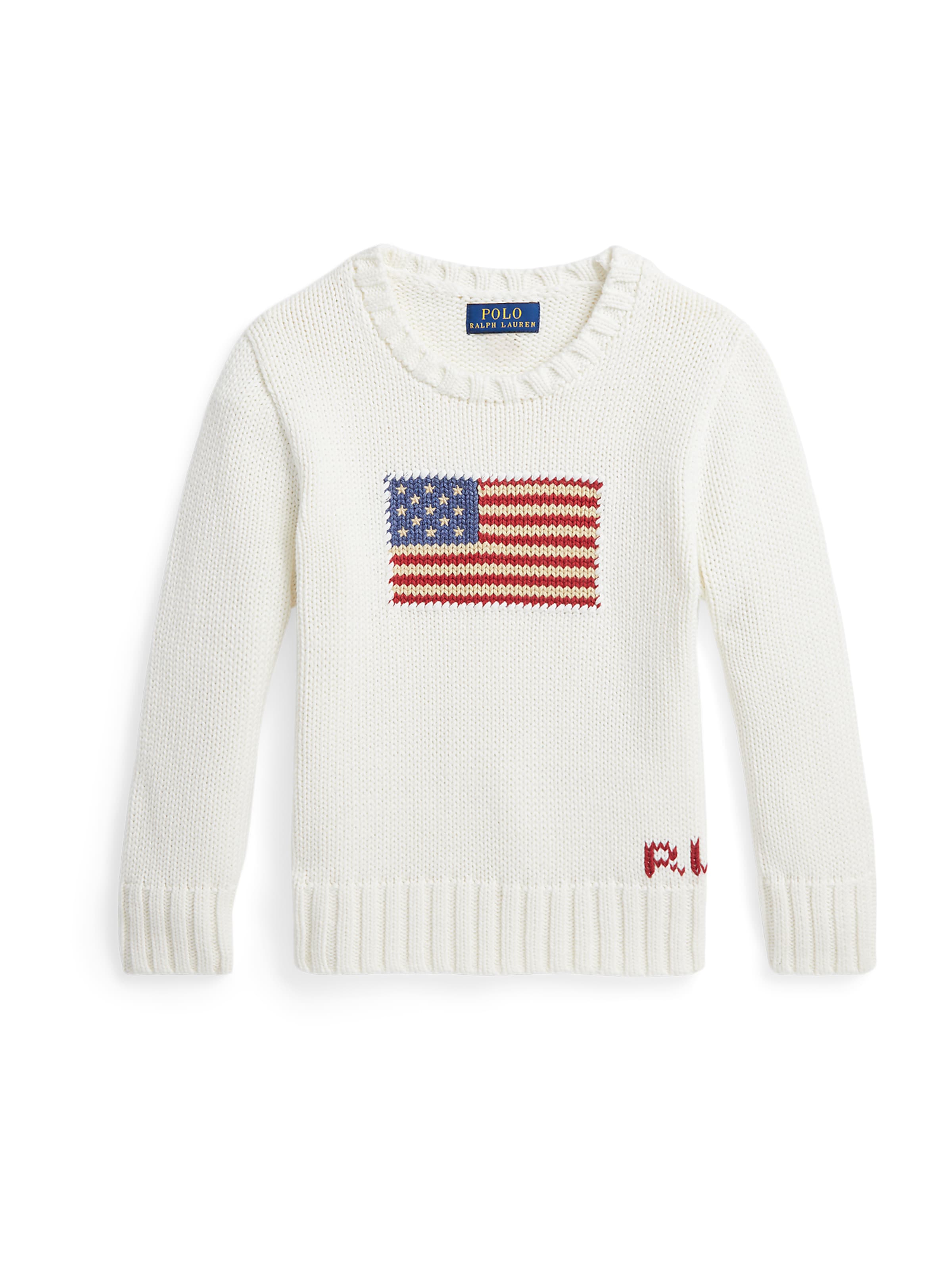 Pull-over Polo Ralph Lauren en blanc : devant