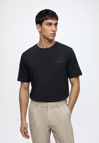 s.Oliver Men Big Sizes Shirt in Black