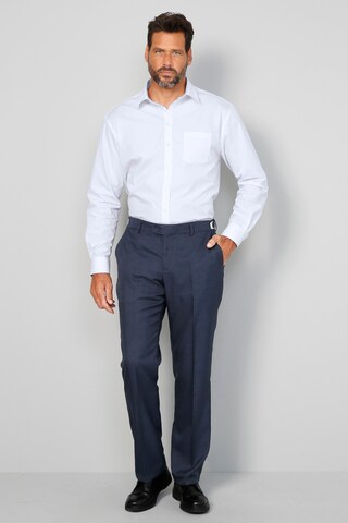 Men Plus Regular Pleated Pants in Blue