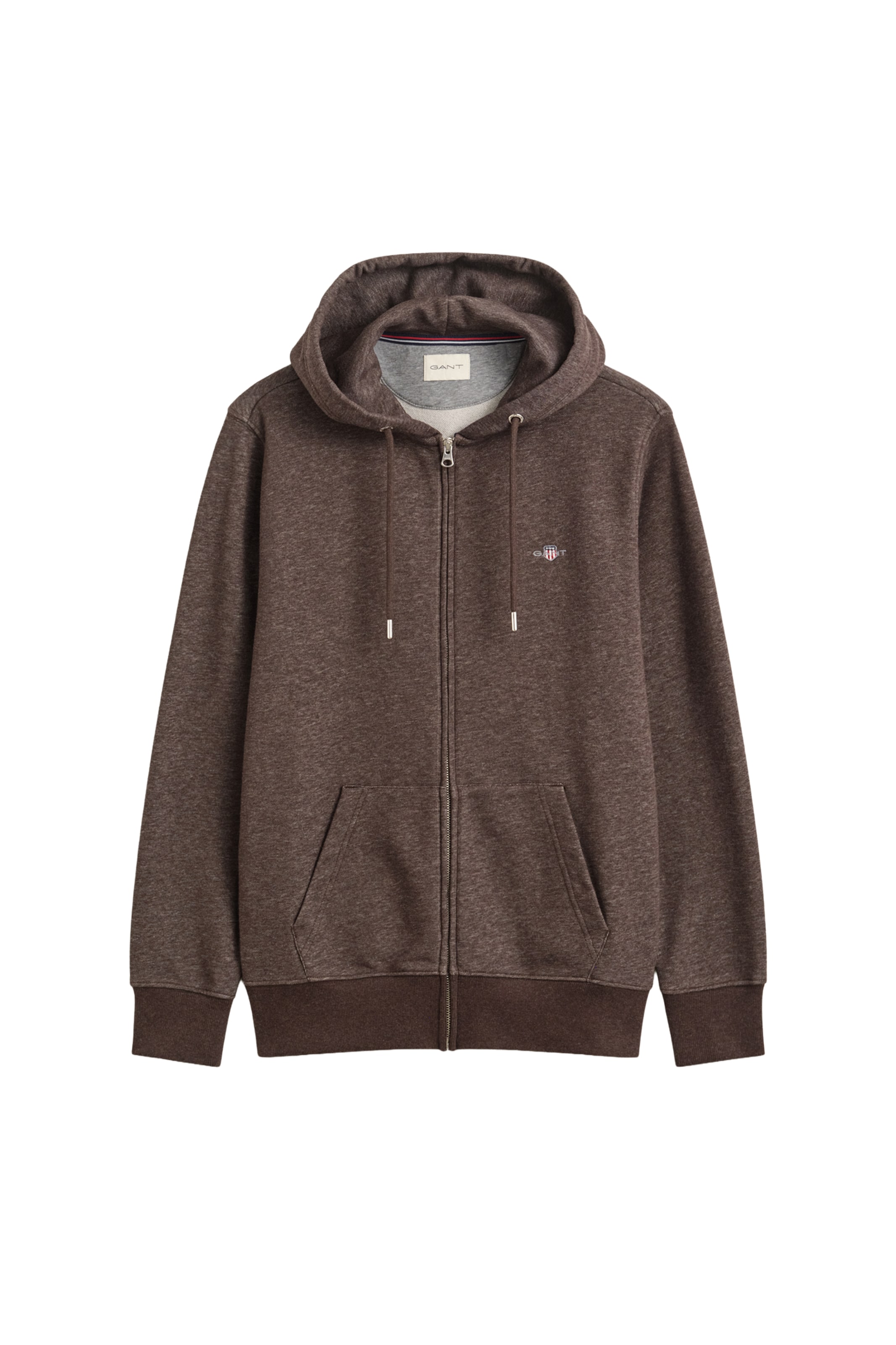 GANT Sweatjacke in Braun: Vorderseite