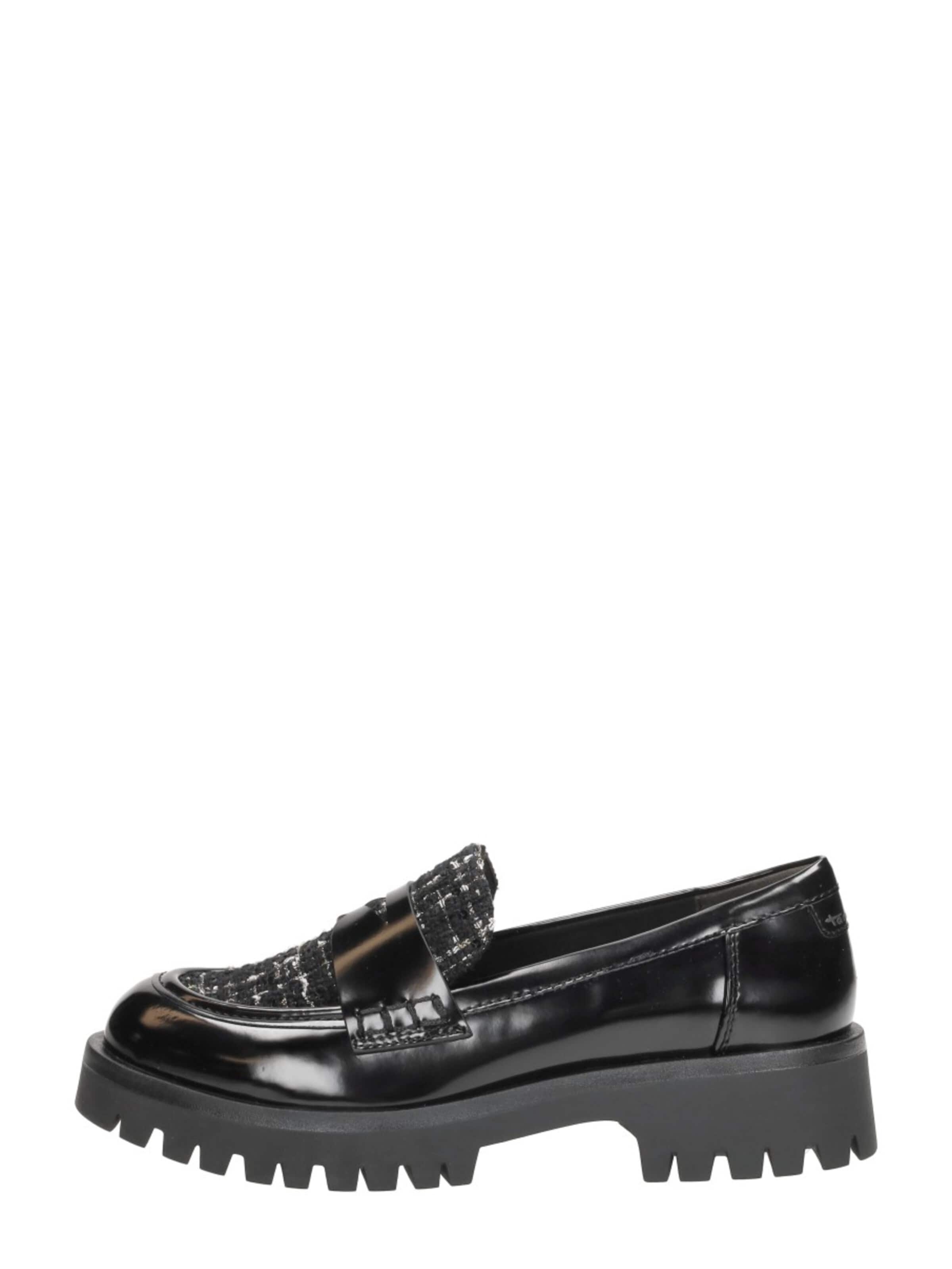 Mocassin 'Mocassin' Tamaris en noir : devant