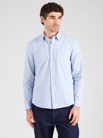 GUESS JEANS Regular fit Button Up Shirt in Blue: front
