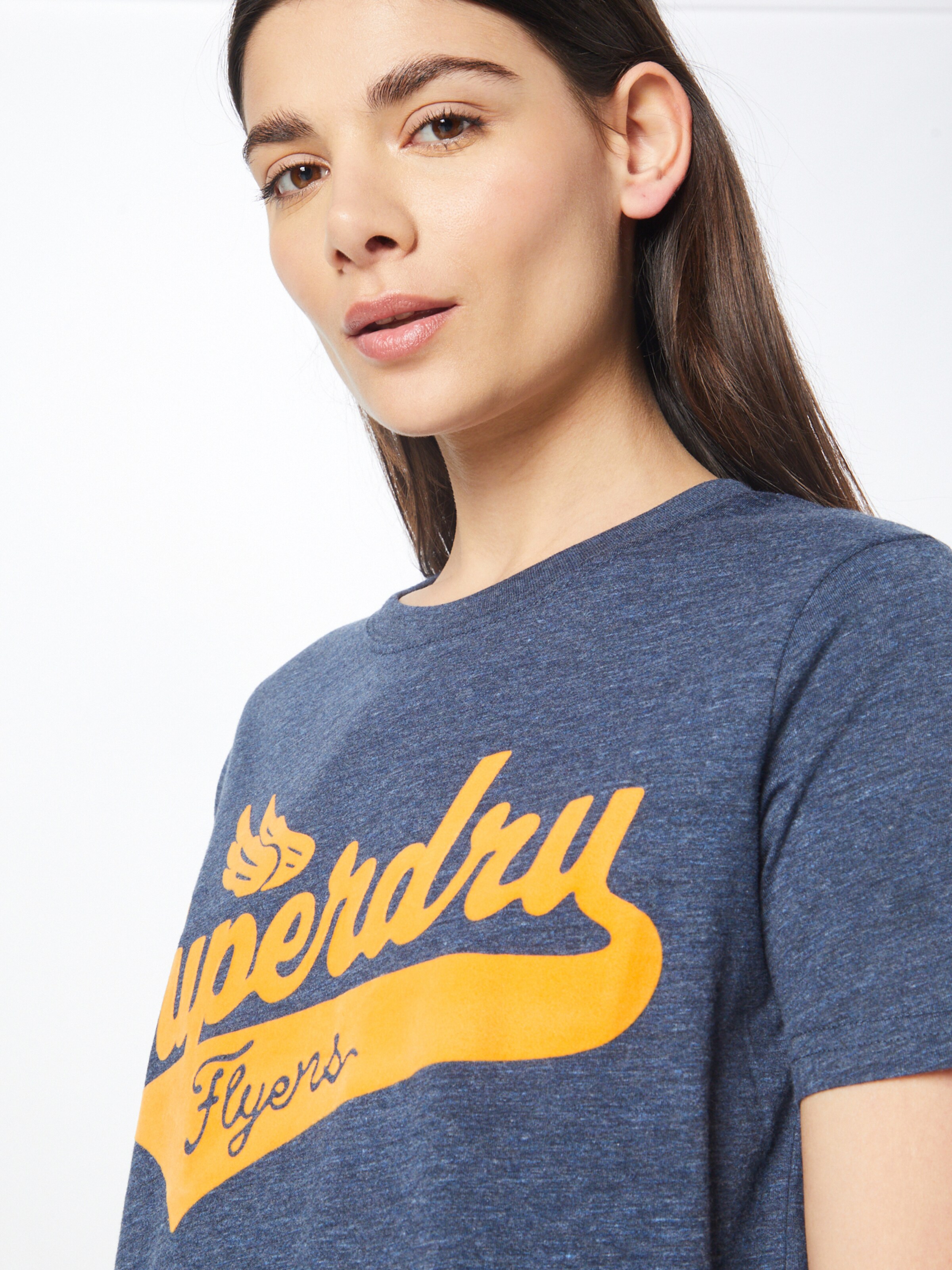 Frauen Shirts & Tops Superdry T-Shirt in Blaumeliert - TG10710