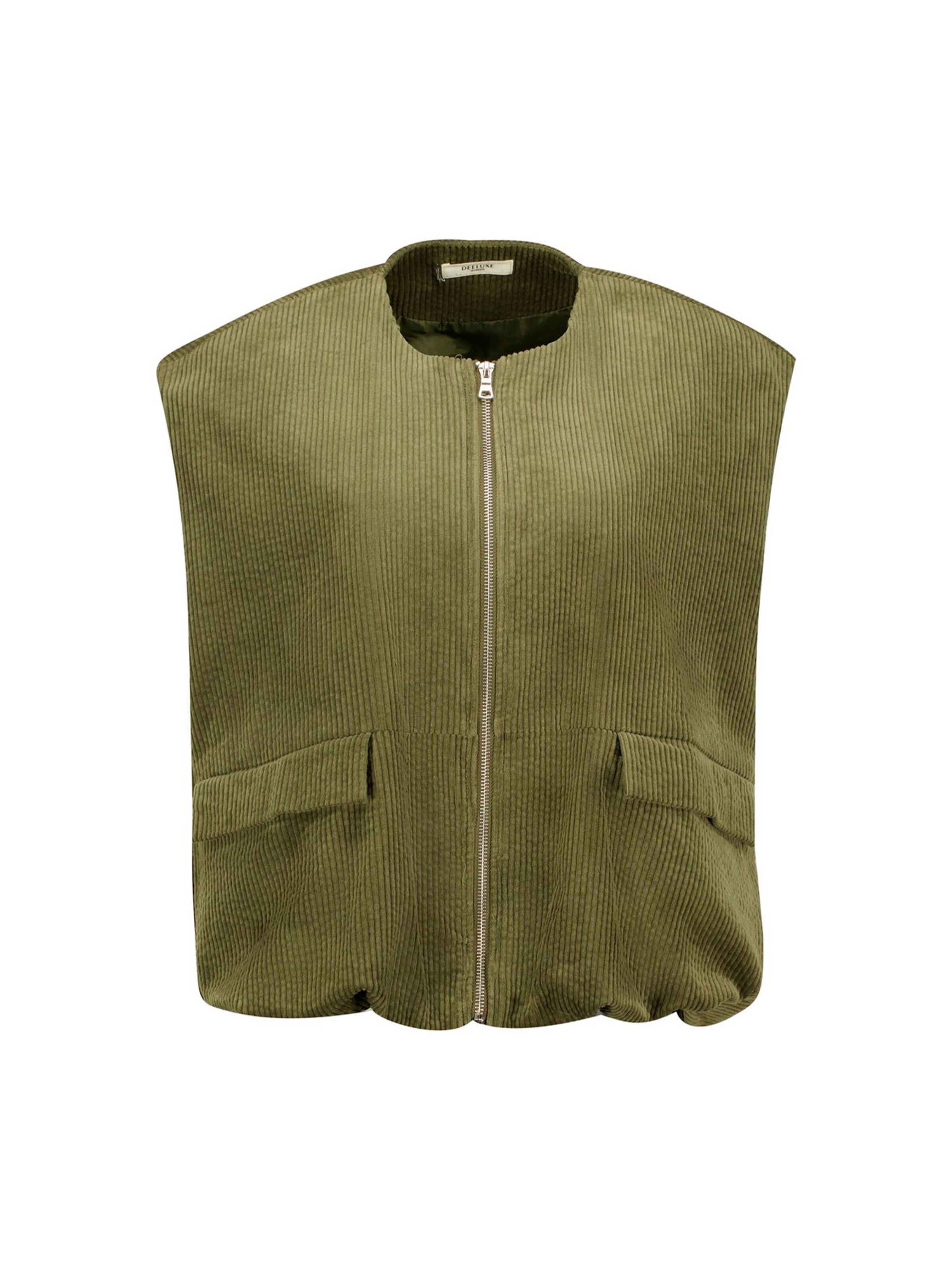 Deeluxe Veste mi-saison en M-L en kaki, Vue avec produit