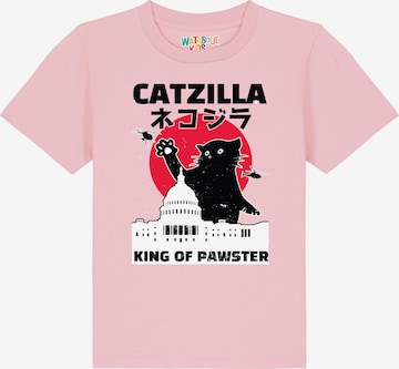 watabout.kids Shirt 'Catzilla' in Pink: front