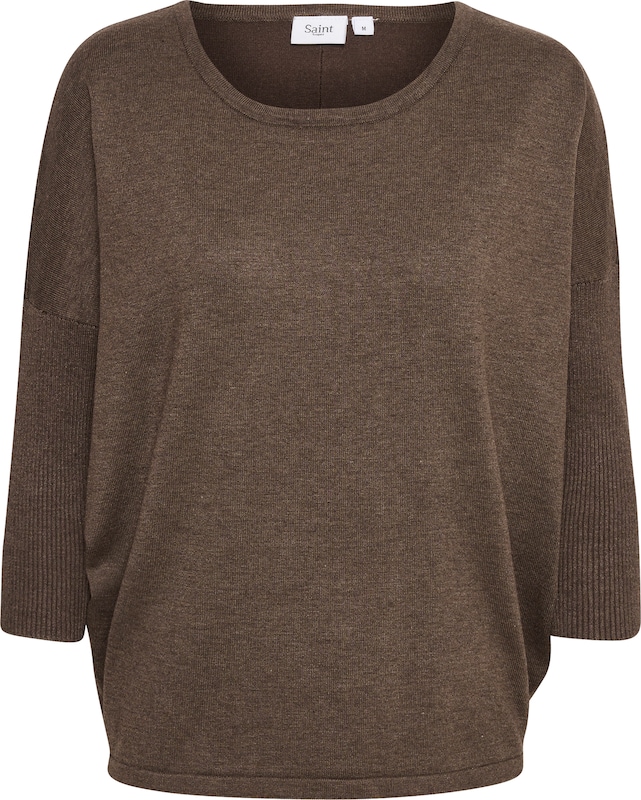 SAINT TROPEZ Pullover 'Mila' in Kastanienbraun SAINT TROPEZ Pullover 'Mila' in Kastanienbraun