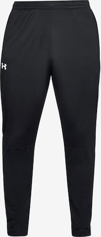 Effilé Pantalon de sport UNDER ARMOUR en noir : devant
