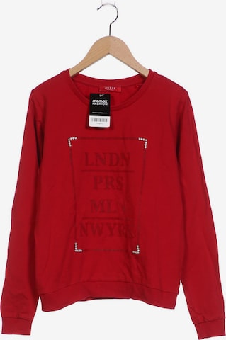 GUESS Sweatshirt & Zip-Up Hoodie in L in Red: front