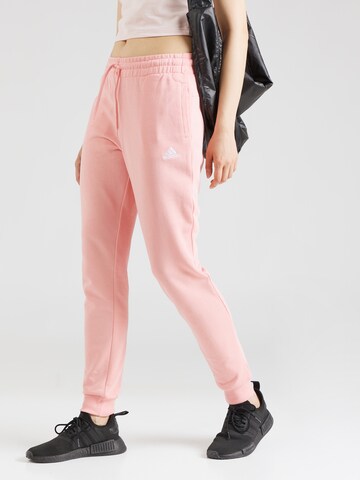 ADIDAS SPORTSWEAR Дънки Tapered Leg Спортен панталон 'Essentials' в розово: отпред