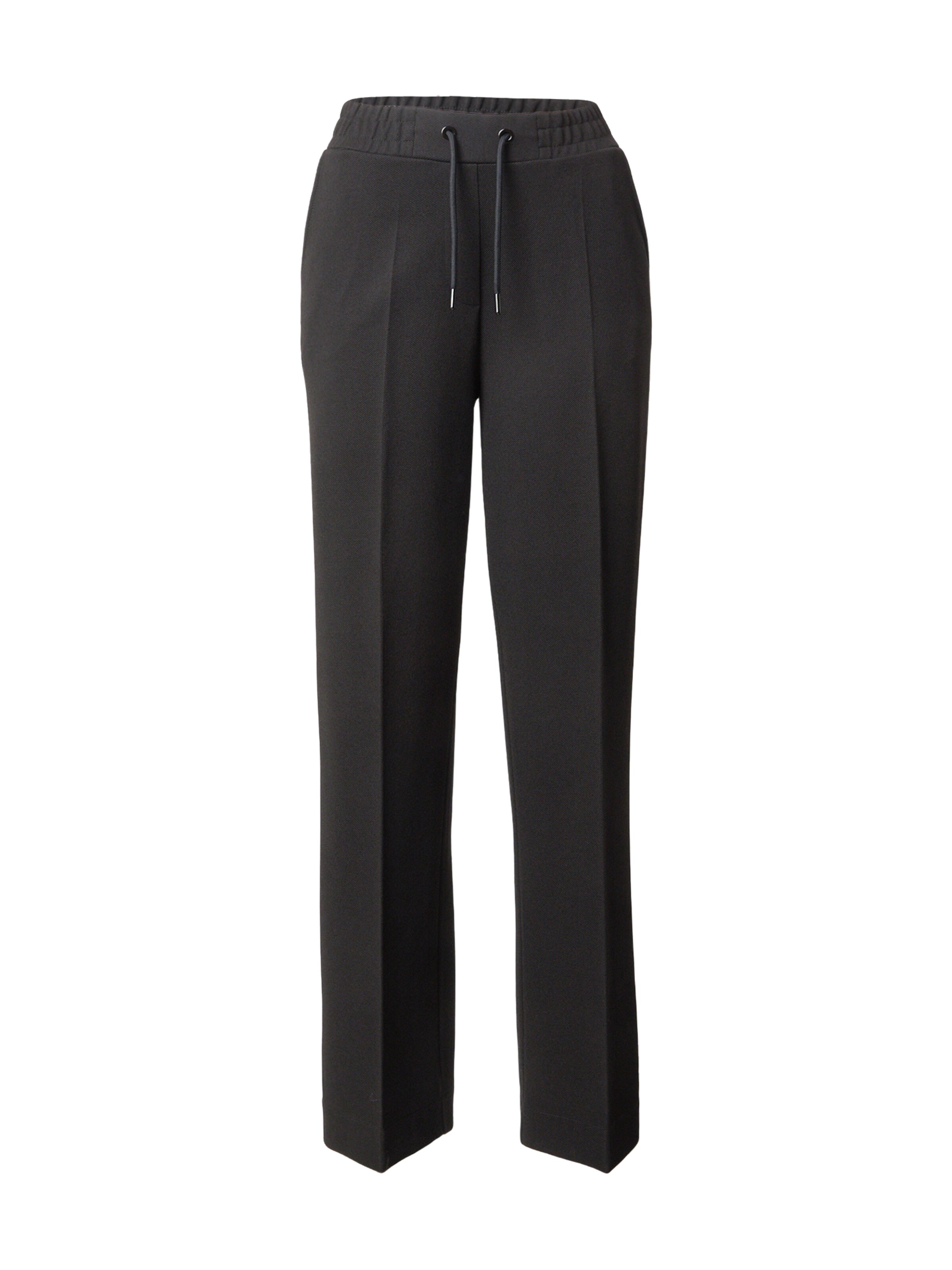 Pantalon à plis monari en noir : devant