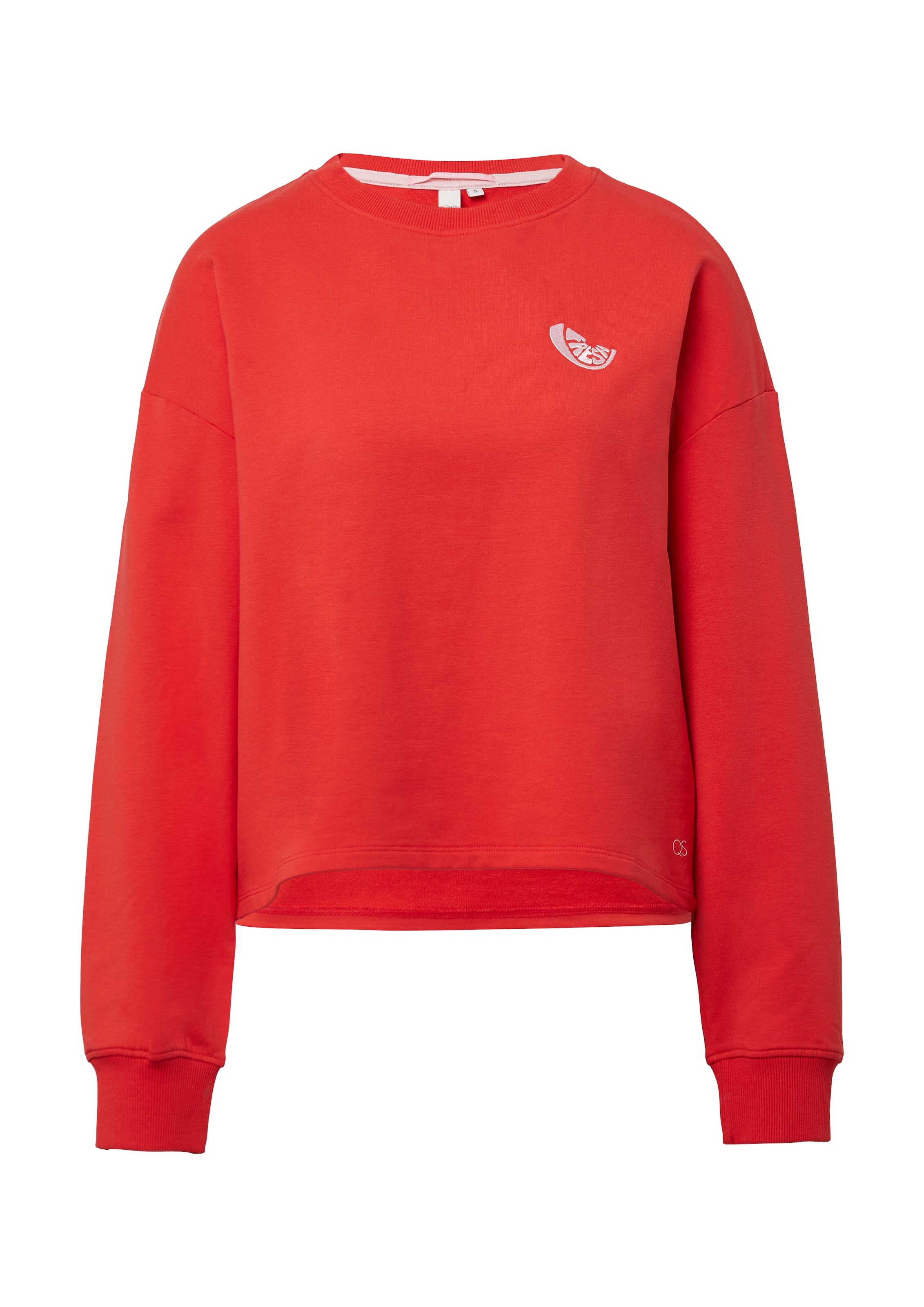 QS Sweatshirt in Rood: voorkant