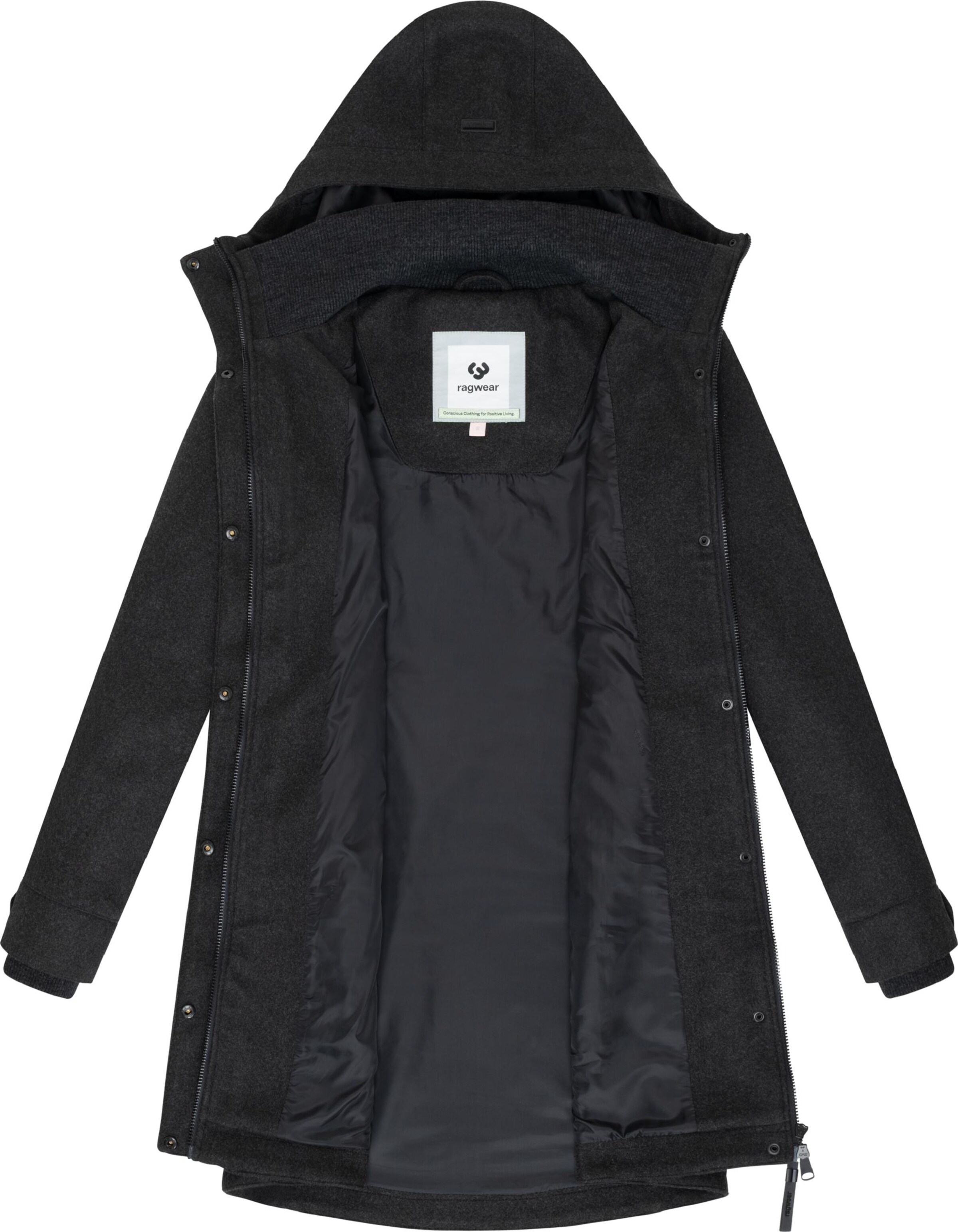 Ragwear Between-seasons coat 'Janesha' in Grey