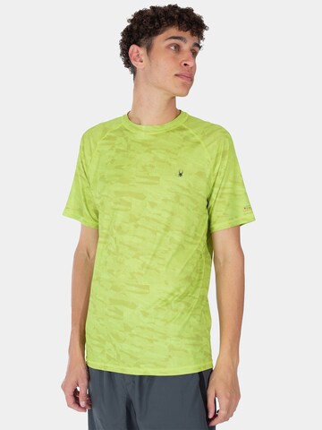 T-Shirt fonctionnel Spyder en vert : devant