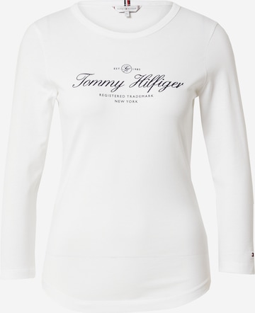 TOMMY HILFIGER Тениска в бяло: отпред