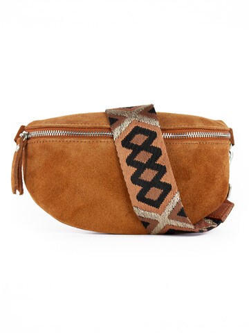 lePelou Fanny Pack 'ONDA small' in Brown: front