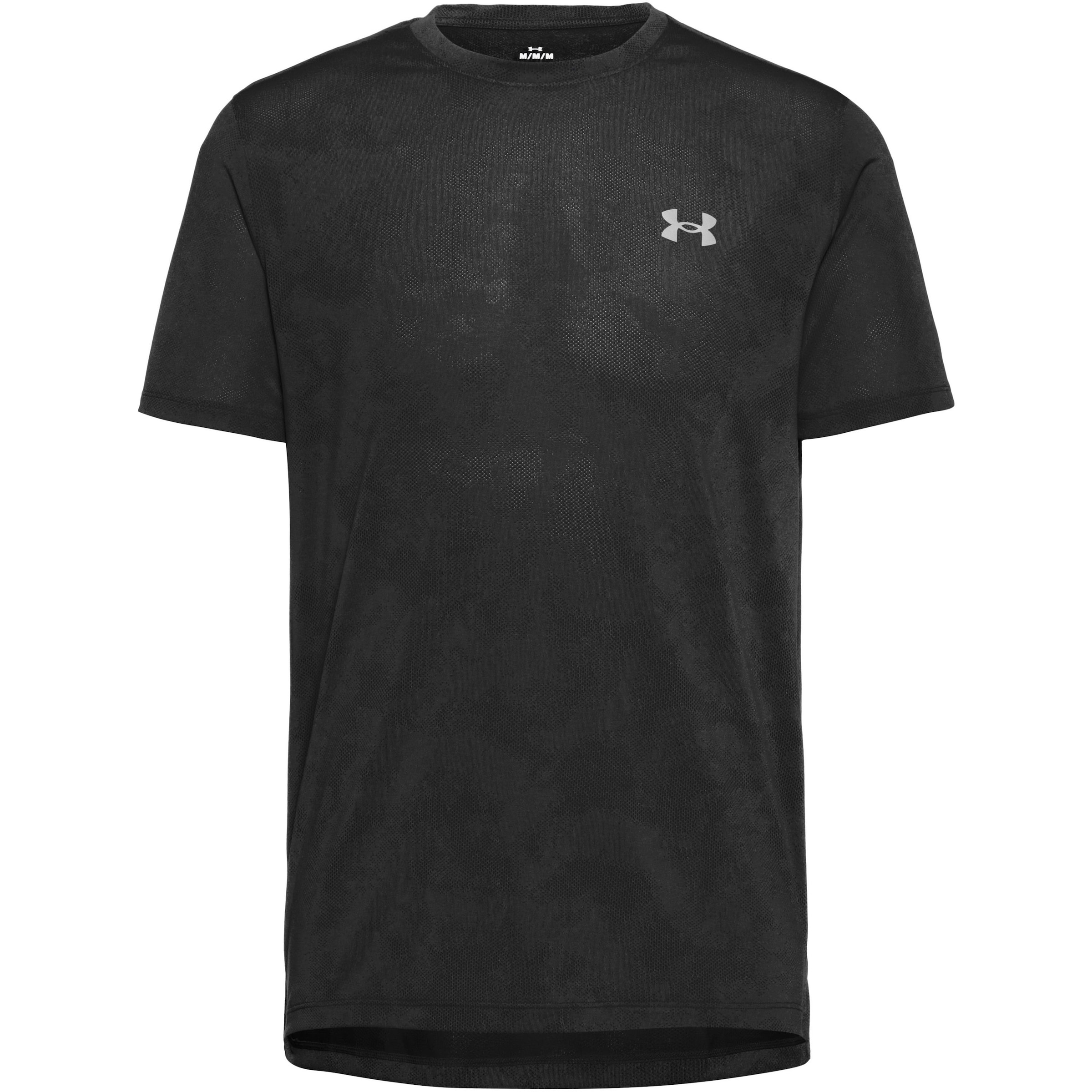 UNDER ARMOUR Performance Shirt 'Launch Camo' in Black: front