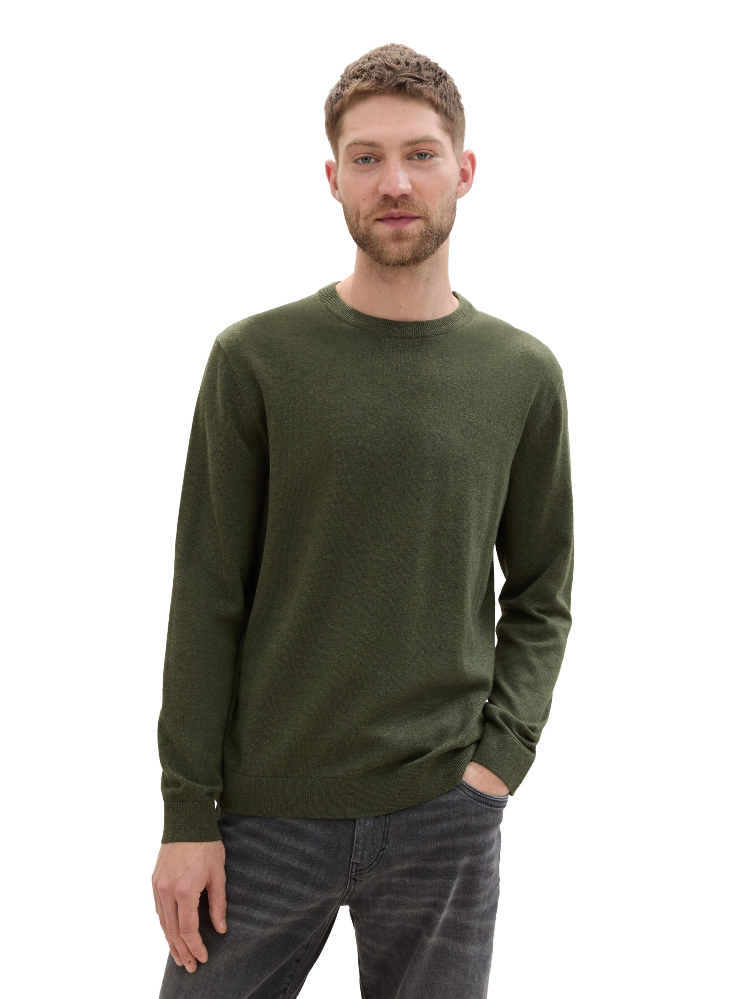 TOM TAILOR Trui in Groen: voorkant