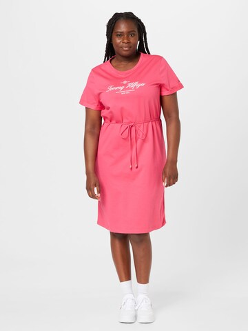 Tommy Hilfiger Curve Dress in Pink: front