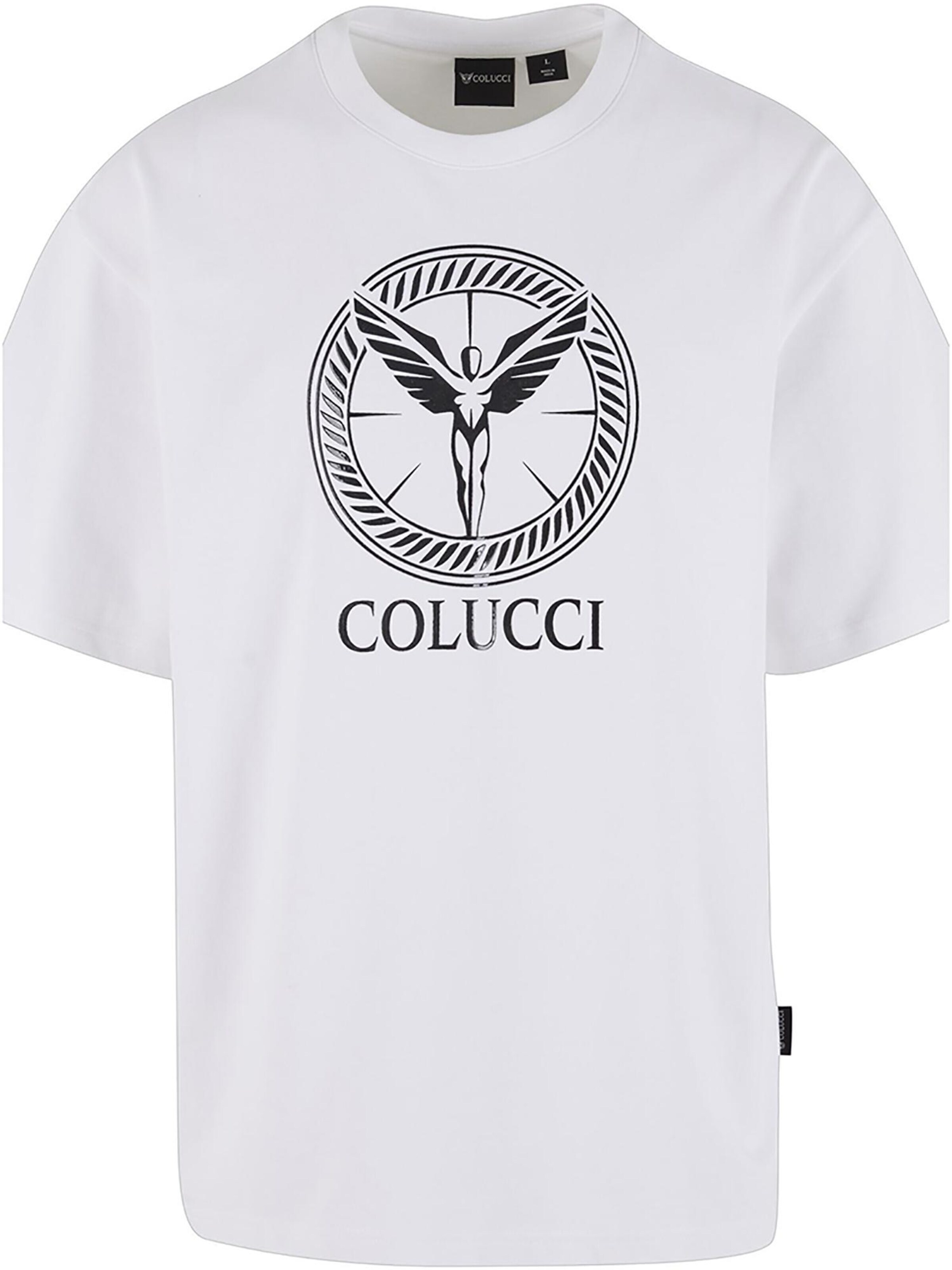Colucci Shirt 'Ikarus Circle'‌‌‌‌‌‌‌‌‌‌ in Weiß: Vorderseite