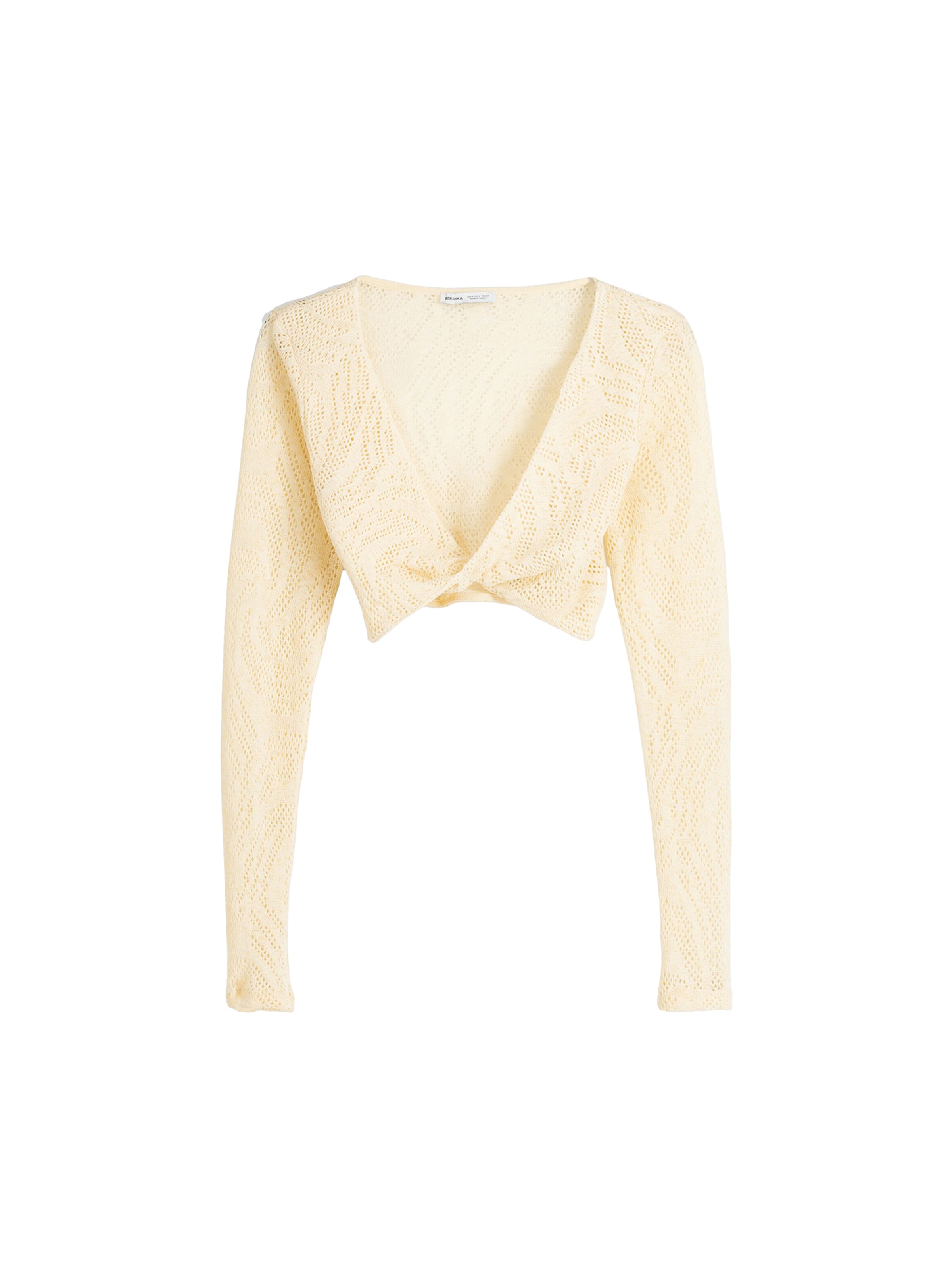 Pull-over Bershka en beige : devant