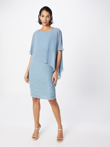 Robe de cocktail SWING en bleu : devant